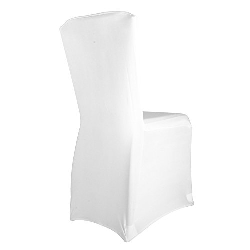 ebuybox® 10st. Stretch Stuhlhusse Stuhlueberzug Stuhlbezug Stuhl Hussen Hochzeit Party Weiss - 2
