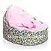 Birdie COLOURFUL CIRCLES BABY BEAN BAG PORTABLE TODDLER CHAIR (PINK)