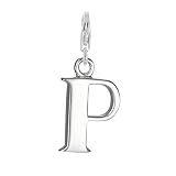 TheCharmWorks Sterling Silber Anfangsbuchstabe P Charm zum Anklipsen