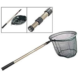 SODIAL(R) Red de Pesca Plegable Mango Telescopico