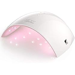 Abody Secador de Uñas 24W Lámpara LED UV Profesional Maquillaje Uñas con Temporizador para UV Gel Gel de Constructor LED Gel Luz Blanca Enchufe EU