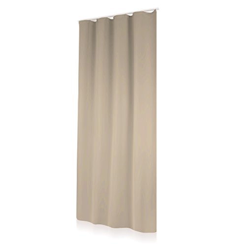 Thermo Vorhang Kräuselband Gardine Lichtdicht Blickdicht BLACKOUT UNI creme ca. 140x245cm