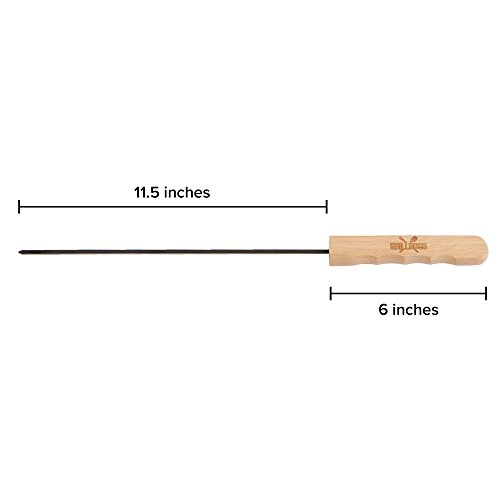 44cm Edelstahl Grillspieße – Massivholzgriff – 6er Pack – Perfekt für Profiqualität von Grill Hogs - 2