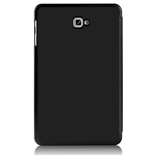 IVSO® Ultra Schlank Ständer Slim Leder zubehör Schutzhülle für Samsung Galaxy Tab A 10.1 Zoll Wi-Fi/ LTE (2016) SM-T580N/SM-T585N Tablet-PC perfekt geeignet, Schwarz - 8