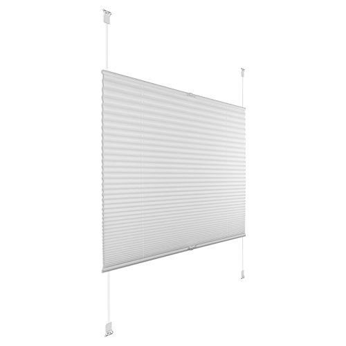 Plissee für Türen 90x210cm weiß Klemmfix ohne Bohren