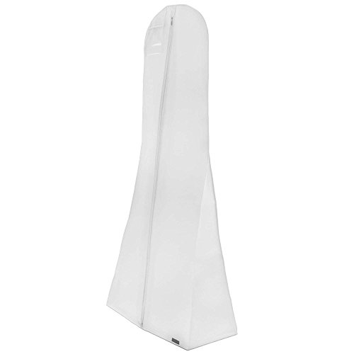 Extra breiter, wasserabweisender Kleidersack für Hochzeitskleider - Weiß - 183 cm - Hangerworld