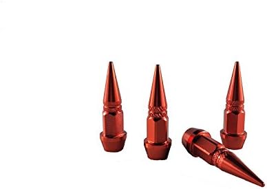 4x Long Impale Auto Car Wheel Tyre Air Valve Caps Stem Air Dust Cover (Red)