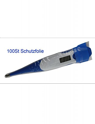 100 Stück Thermometer Schutzhüllen . Kinder Fieberthermometer Hygiene Hüllen mit Gleitmittel . Thermometerhüllen - 2