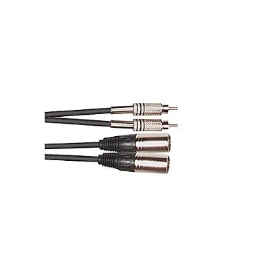 YELLOW câble Câble raccord 2 x XLR mâle - 2 x RCA mâle - Yellow câble K09 3 mètres