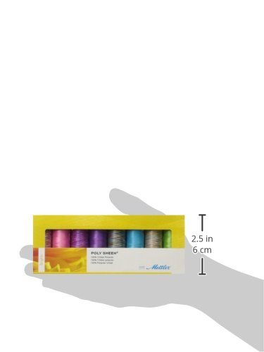 Mettler-Gewinde Poly Glanz 100% Trilobal Polyester Näh-Set; 8 Spulen Helle Farben ps811 - 2