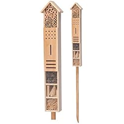 Hôtel à insectes XXL avec piquet - 79 cm x 15 cm x 10 cm - stand insectes