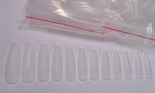 Pack 600 Flexi Lightweight Extra Long Coffin Shaped Full Cover False Nails 12 sizes - Pink Candy