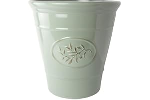 Garden Superstore Olive Planter Flower Pot (30cm Diameter x 30cm Tall, Green)