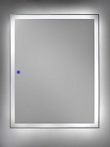 Cube Spiegel mit LED Beleuchtung Badspiegel und Touchschalter Zimmer Spiegel Beleuchtet (100cm x 60cm, Kaltweiss) - 5
