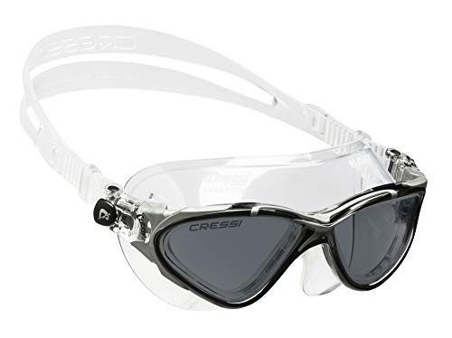 Cressi Planet Swim Goggles - Premium Anti Niebla Gafas de Natación Máscara 100% Anti UV, Transparente/Negro/Plata