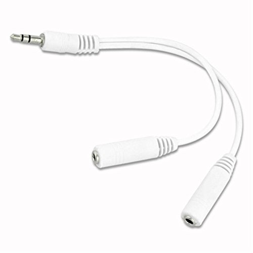 LipiWorld Style Primium Quality Universal 3.5mm Jack 1 Male to 2 Female Stereo Earphone Headphone Y Splitter Audio Adapter Extension Cable (Aux Splitter-White) RS.109 (73.00% Off) - Amazon