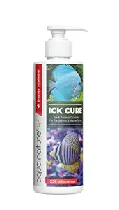 AquaNature Fish Ick Cure Treats Fish Ick & Parasite Disease for Fresh & Salt Water Aquarium 250ML/8.5oz