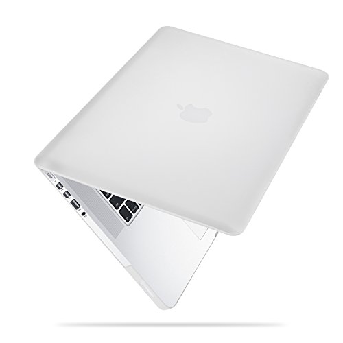 JAMMYLIZARD | Shell Cover für [ MacBook Pro 15.4″ mit Retina A1398 ] Zweiteilige Gummierte Hülle, KLAR / MILCHIG Matt - 6