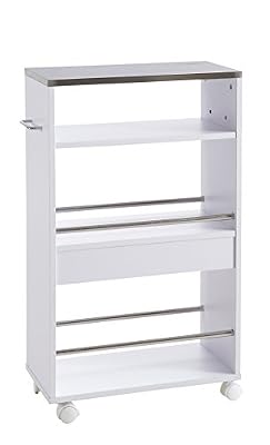 Demeyere 444783 Coffee Desserte Cuisine Panneau de Particules/MDF Blanc 50 x 24 x 83 cm
