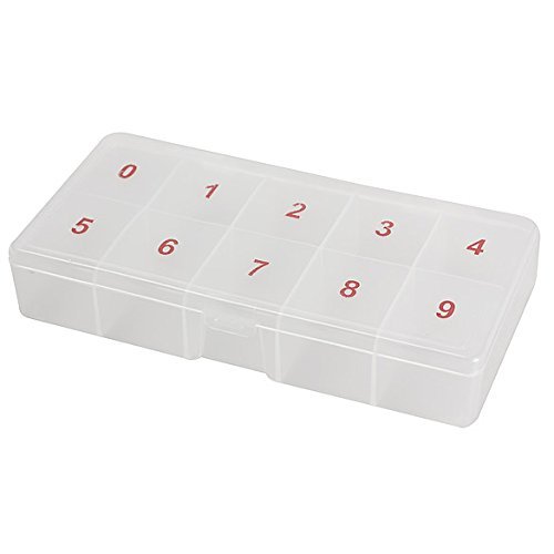 Acrylic Clear False Nail Tips Empty Storage Box Case Unit Container
