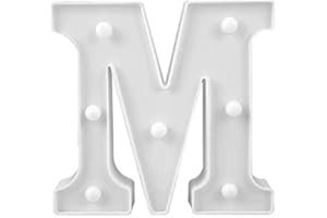 KOPPER-24 LED Deko Buchstaben - 22 cm A-Z - mit warmen Licht - Lampe beleuchtet Hinstellen Hochzeit Schriftzug Wort Love Home Batterie Lechtdeko Alphabet Ja Liebe Romantisch Wohnzimmer Bar Leuchtbuchstaben (M)