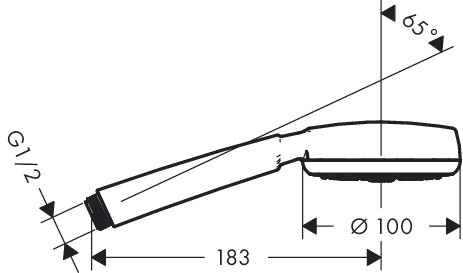 Hansgrohe Handbrause Crometta 100 1jet, 1 Stück, Weiß;Chrom, 26828400 - 2