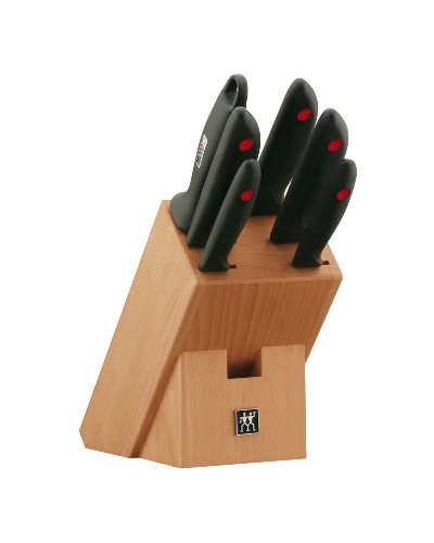 Zwilling Twin Point, Messerblock, natur, 7-tlg., 315 x 115 x 280 mm (Rostfreier Spezialstahl, Zwilling Sonderschmelze, Kunststoff, integriertes Zwilling Logo) schwarz