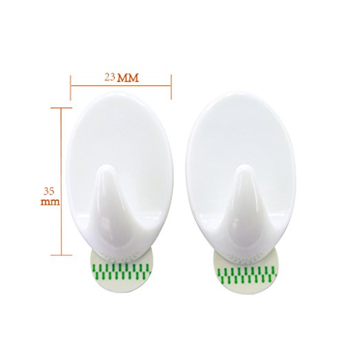 Gazechimp 5pcs Selbstklebender Stick Haken Wandhaken , Plastik - 4