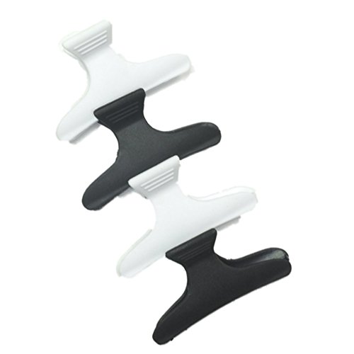 Black and White Hairdresser Hair Claw Clips Clamps Grips