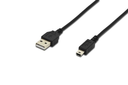 ASSMANN Electronic AK-300130-018-S - Cable USB (1,8 m, USB A, Mini-USB B, 2.0, Male Connector/Male Connector, Negro)