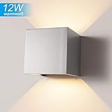 Super helles 12W LED -Warmweiß 12W Wandleuchte Wandlampe, Glühlampen equivalent 60W, heller als die meisten Freienwandlampe auf dem Markt, bilden Ihr Haus Warm und Hell