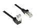 Produktbild Patchkabel, Cat. 5e, F/UTP, 1x 90° RJ45 Stecker (Rastnase oben)/ 1x gerade, schwarz, 3m, Good Connections® POLYBAG