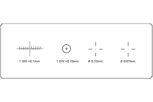 SANON Microscope Slides, 0.01mm Microscope Objective Micrometer Calibration Slide Glass Stage Micrometer with Four Graduated Scales