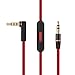 Produktbild Phone Star Audio Verlängerungskabel für Dr. DRE Beats Kopfhörer mit Lautstärkeregler, Mikrofon und Anrufannahme in rot - 3,5 mm AUX Stereo und L-Stecker