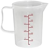 500 ml de capacidad Winware Polipropileno Jarra medidora - 500 ML de Capacidad (Apta para lavavajillas y microondas)