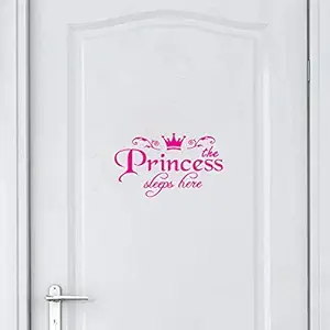 Gadgets Wrap Princess Sleeps here Wall Stickers Art Vinyl Door Decals Home Baby Girls Kids Room Bedroom Dormitory Decor