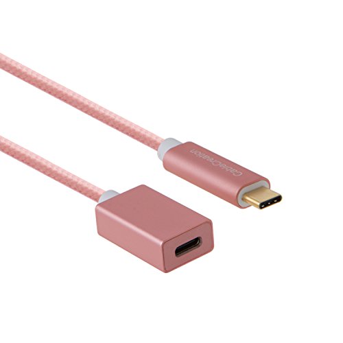 USB Typ C Kabel, cablecreation 3,3 Füße Super Speed Gen 2 (10Gbps) USB 3.1 Typ C männlich zu weiblich Verlängerungskabel, 1 m/rose gold - 3