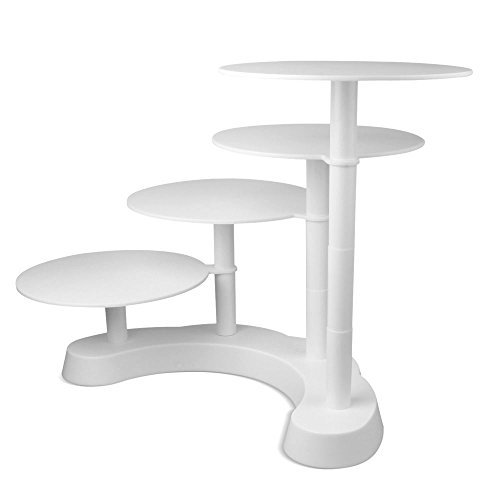 SPEED Tortenständer Hochzeit 4 Etagen Treppe Hochzeitstorte Tortenplatte weiß - 3