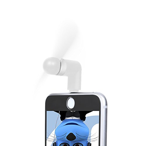 Weiß Selfie Taschenformat Mini Lüfter Zubehör mit 2 in 1 Stecker Micro USB und IOS Für Sony ST18i Xperia Ray - 6