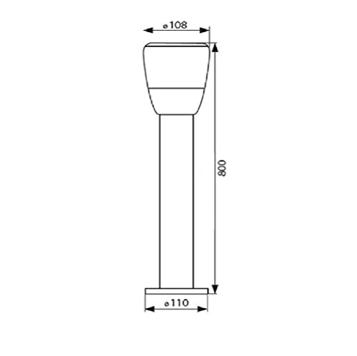 PORTO Stehleuchte 230V mit LED E27 6W Warmweiß E27 Außenlampe aus hochwertigem Aluminium Gartenstrahler 230V IP44 Gartenstrahler Wandleuchte (80cm) - 2
