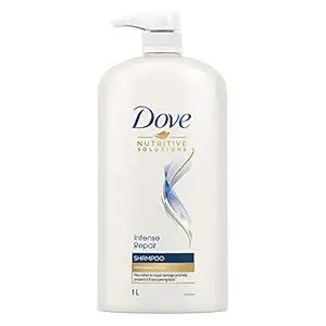 Dove Intense Repair Shampoo 1 L, Repairs Dry and Damaged Hair, Strengthening Shampoo for Smooth & Strong Hair - Mild Daily Shampoo for Men & Women