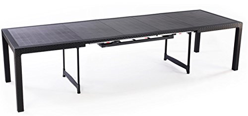 Keter -  Mesa de comedor exterior Symphony con 3 extensiones, Color grafito