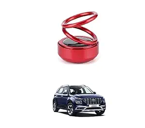 PRIKNIK Solar Energy Rotating Car Perfume with Long Lasting Organic Fragrance, Feel-Good Premium Car Air freshener Compatible with Hyundai Venue