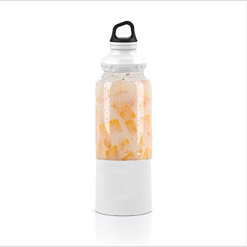 USB Portable Rechargeable Juicer Cup, Personal Mini Electric Juice Blender&amp;Mixer Smoothie Maker, 500ML Multi-function Fruit Juicer with 4000mAh Power Bank for Home ,Sports Outdoor, Traveling, Office (white)