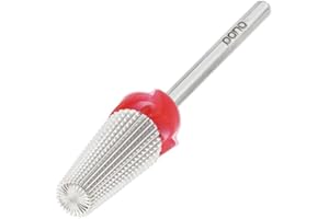 PANA Nail Carbide 5 in 1 Bit - Two Way Rotate use for Both Left and Right Handed - Fast Remove Acrylic or Hard Gel - 3/32" Shank - Manicure, Nail Art, Drill Machine (Fine - F, Silver)