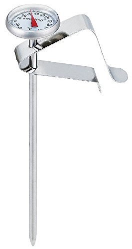 Fleischthermometer Haushaltsthermometer, Küchenthermometer, Grillthermometer, 12,5 cm Edelstahl Sonde Thermometer, Schutzhülle mit Clip für Kochen, Fleisch Grill BBQ