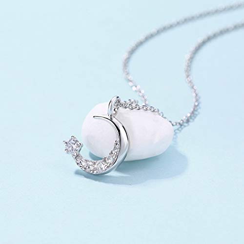 Preisvergleich Produktbild WUFANGFF Reines Silber Halskette Damen Schmuck Simple Mode Star Geometrische Modellierung