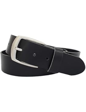 Jeansgürtel schwarz - 100% Leder - Vollleder-Gürtel - Leder-Gürtel 4cm breit - Ledergürtel Herren - Ledergürtel...