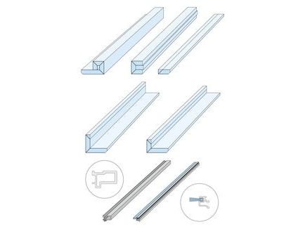 Preisvergleich Produktbild Pocket Kit Schiebetürsystem KNAUF Zargenlose Türlaibung für Glastürblatt Fertigwanddicke 150 mm