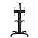 Produktbild S+S TV-Standfuss, mobiler Ständer mit Rollen für TV-Geräte 32"-60", AVF1500-50-1P TV-Standfuss, mobil, Aluminium: für LCD LED Plasma Flachbildschirm von 32-40 Zoll, Hoehe verstellbar, Schwarz
